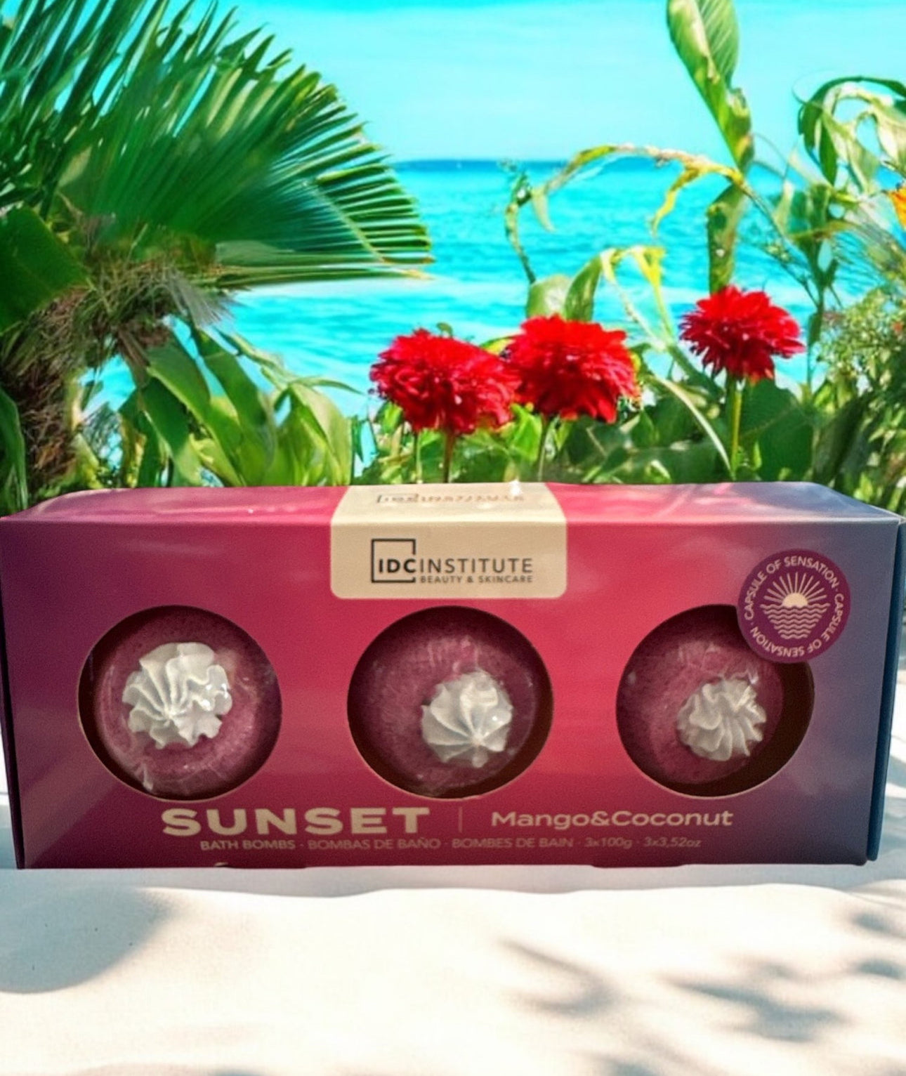 Coffret bombe de bain violet parfum au choix