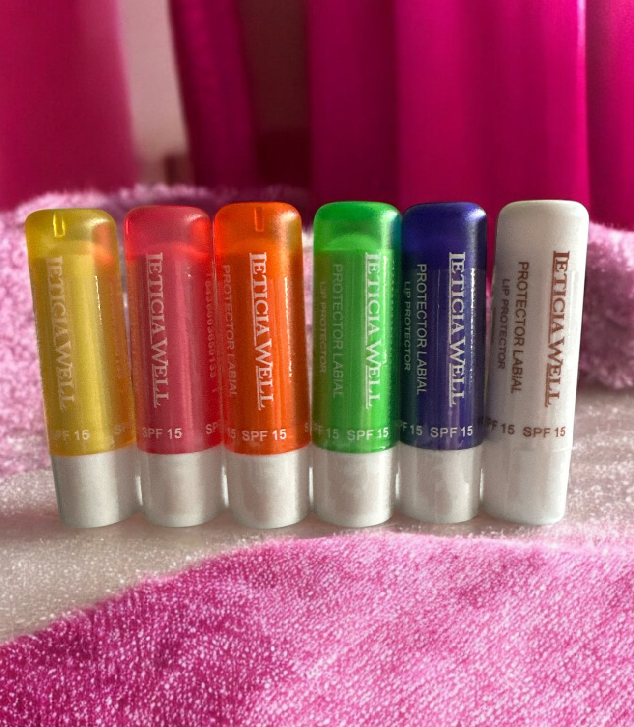 Baume à lèvres aux fruités SPF15 🍈 🍋🟩 🍇