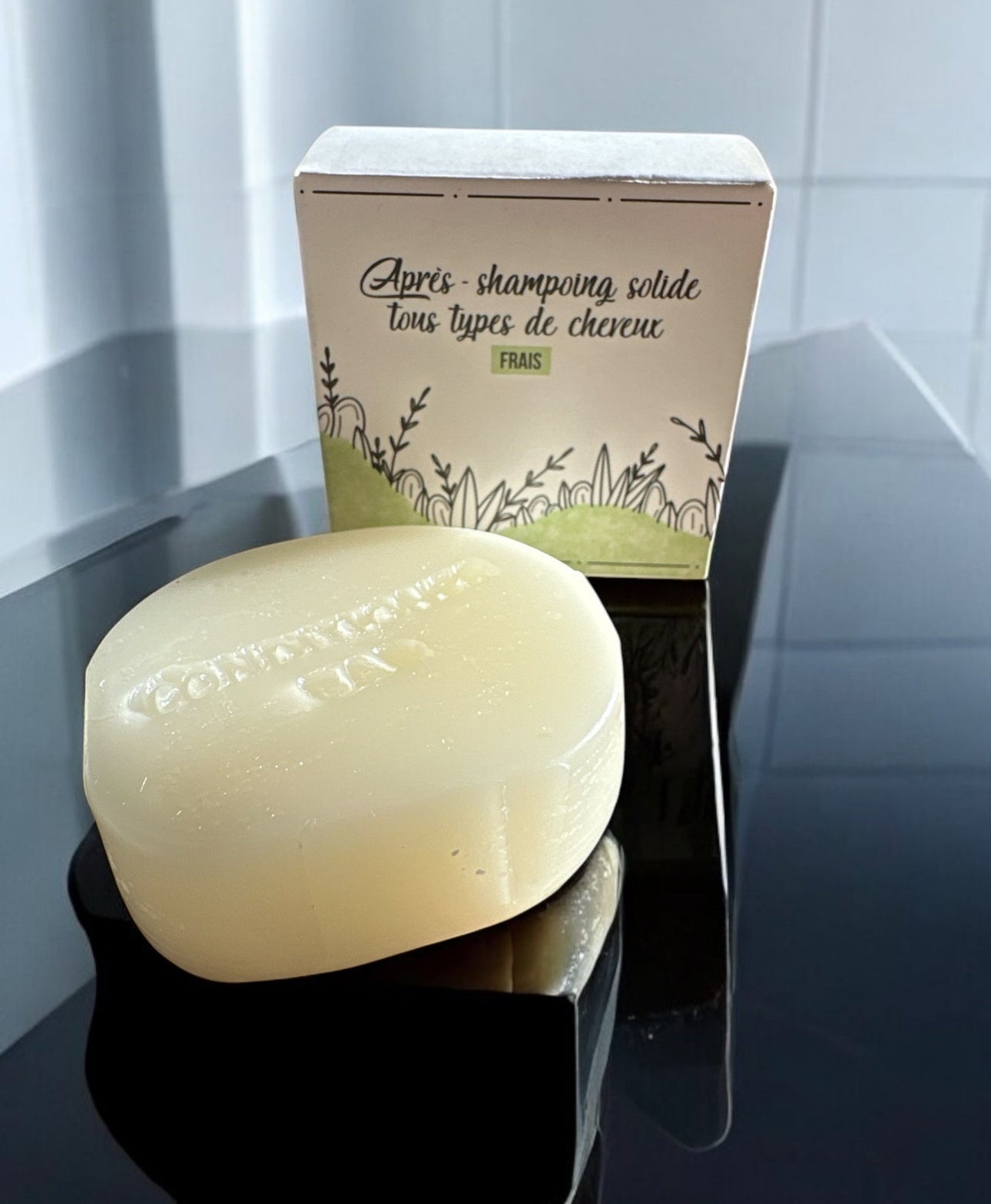 Après shampoing solide