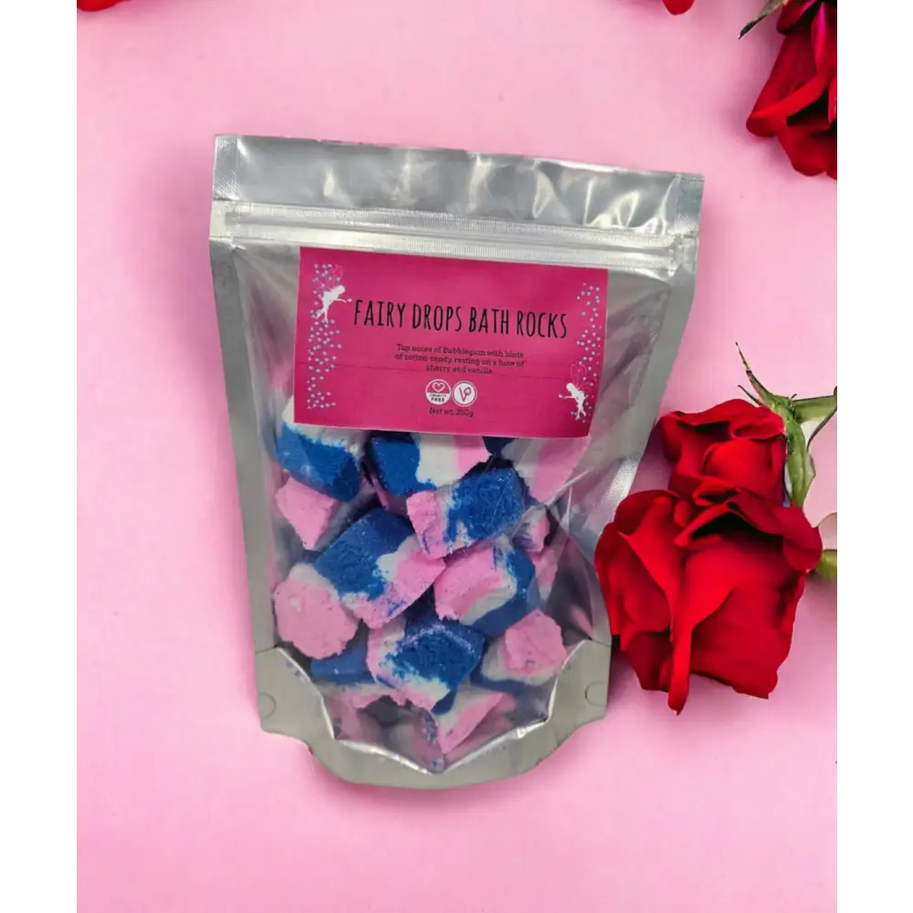 Pierres de bain effervescentes parfum au choix Destockage - Bleu Fairy drop (bubble gum barbe à papa - Bombe de bain