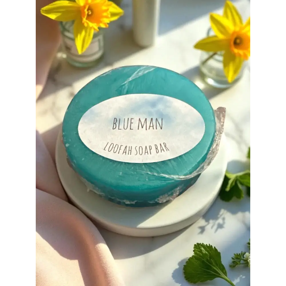 Savon loofah au choix Destockage - Blue man - Savon loofah