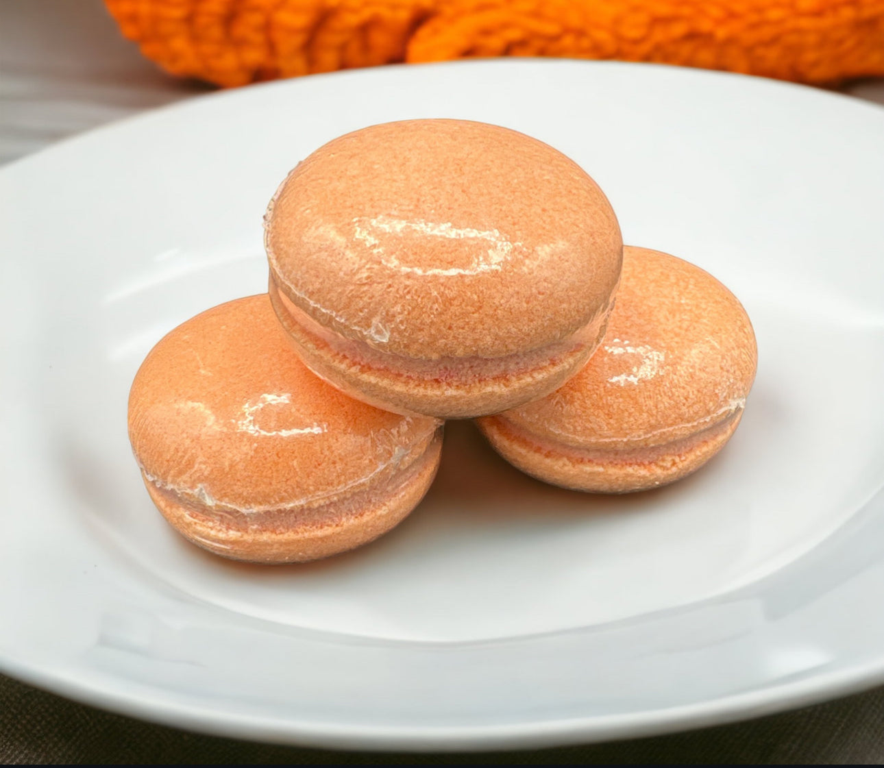 Macaron de bain effervescent