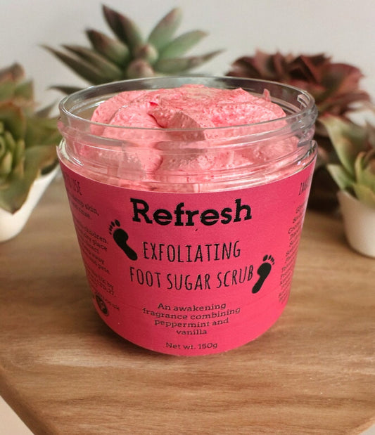 Exfoliant au sucre pour les pieds