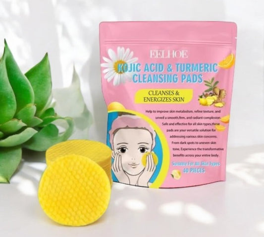 Sachet de 40 tampons exfoliants au curcuma et acide Kojique