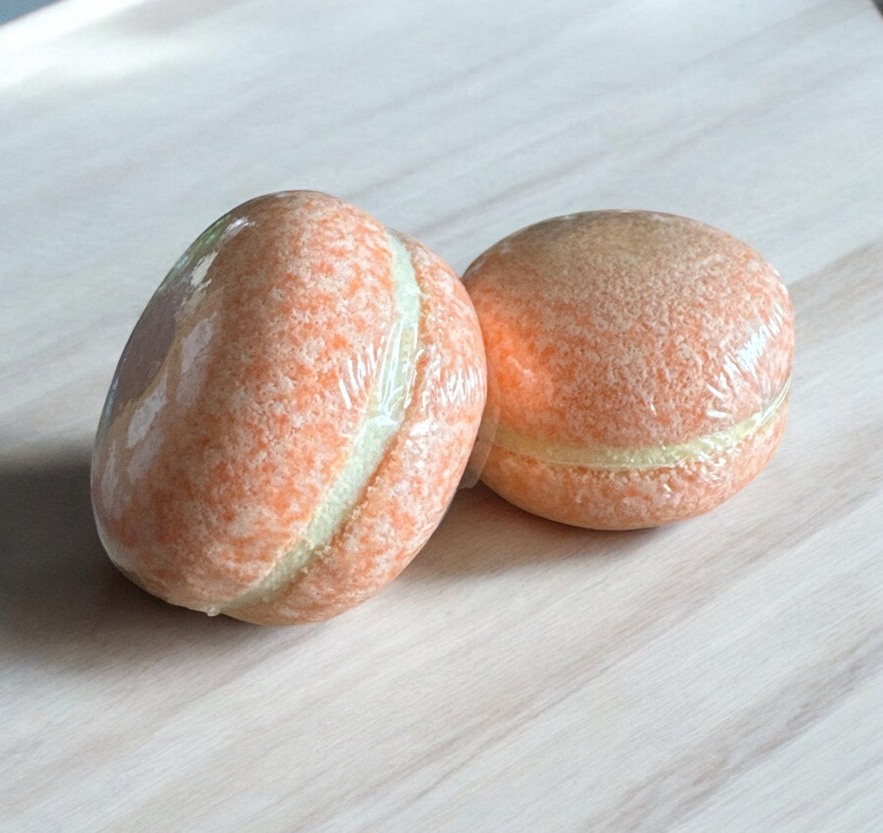 Macaron de bain effervescent