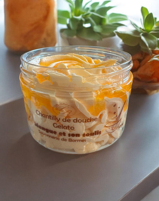 Chantilly de douche au lait d ânesse ou coulis