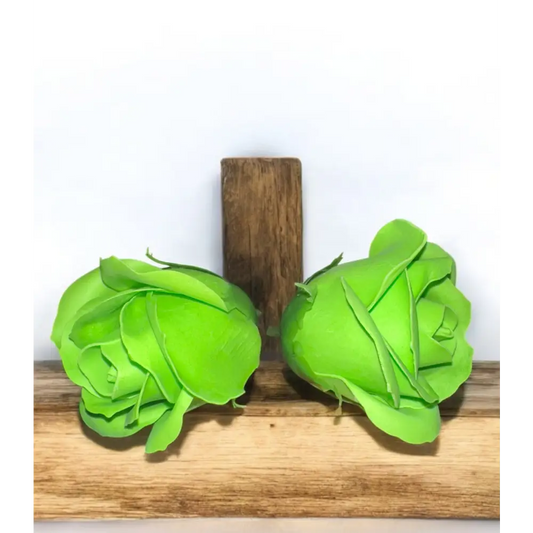 Rose en pétales de savon - Vert clair - Fleur en petales de savon